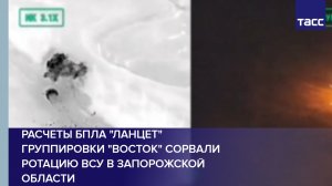 Расчеты ударных БПЛА Ланцет группировки Восток сорвали ротацию ВСУ в Запорожской области