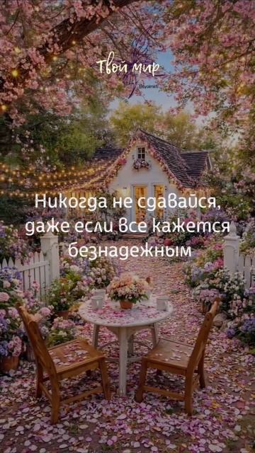 Никогда не сдавайся, 
даже если все кажется 
безнадежным
🌸🌸🌸🌸🌸🌸