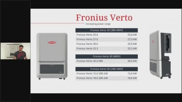 Вебинар: сетевой инвертор Fronius Verto для малого бизнеса