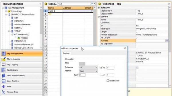 WinCC v8.0 Step By Step 4 - Создание тегов в разделе S7 PLC Connection