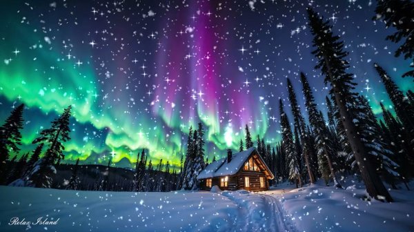 ❄️ ЗИМНЯЯ УСПОКАИВАЮЩАЯ МУЗЫКА ДЛЯ СНА 🎵 КРАСИВАЯ РАССЛАБЛЯЮЩАЯ МУЗЫКА ДЛЯ ДУШИ И СИЯНИЕ АВРОРЫ