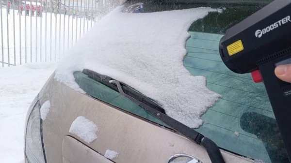 Lexus RX300.  Турбо щётка, чистим снег.