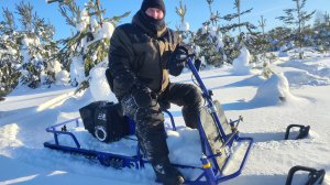 Альбатрос-XlV9 с лыжным модулем! Практически тот же снегоход! Гоняем по глубокому снегу!