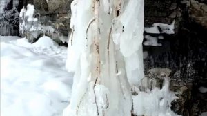 Замёрзший лёд на Молодетском кургане недалеко от Тольятти 2 камера