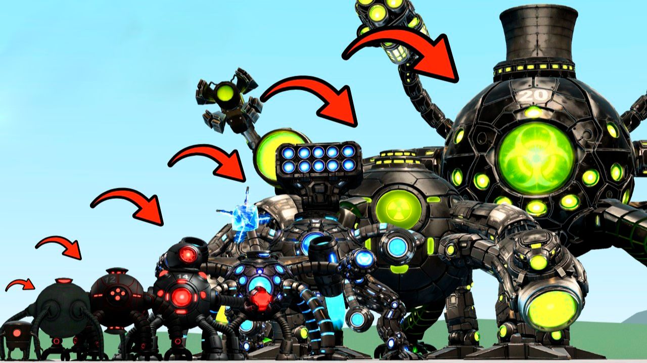 ПОЛНАЯ ЭВОЛЮЦИЯ OMNIDROID ОТ ВЕРСИИ X1 ДО ВЕРСИИ X20 В GARRY'S MOD смотреть онлайн