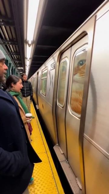 Гигантский кот в метро смотреть онлайн