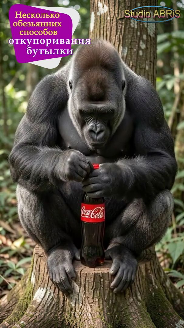 Несколько обезьяньих способов откупоривания бутылки