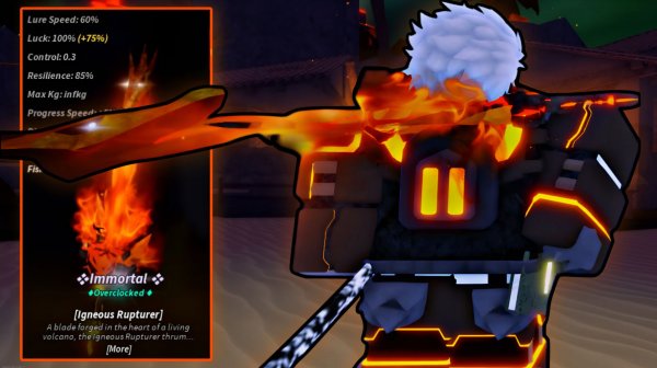 IGNEOUS RUPTURER - УДОЧКА С ВЗРЫВНЫМ ЭФФЕКТОМ ДЛЯ СЕРЕДИНЫ ИГРЫ! | FISCH ROBLOX!