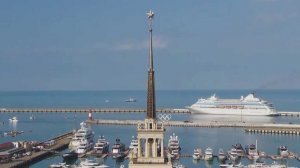 В Сочи завершили реставрацию башни со шпилем Морского вокзала