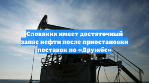 Словакия имеет достаточный запас нефти после приостановки поставок по «Дружбе»