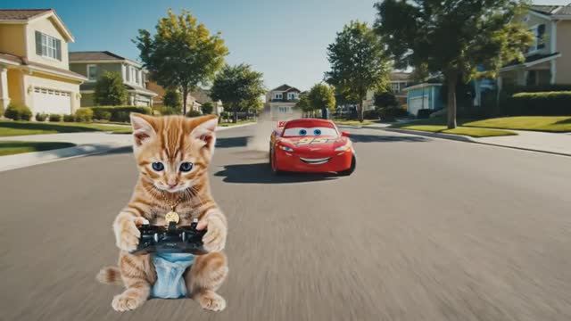 Молния маквин красный как акула с машиной гонка гоночных машин погоня тачки детский мультик машинки