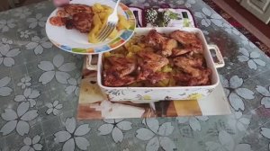 🔥Невероятно вкусная картошка брусочками + крылья в духовке!