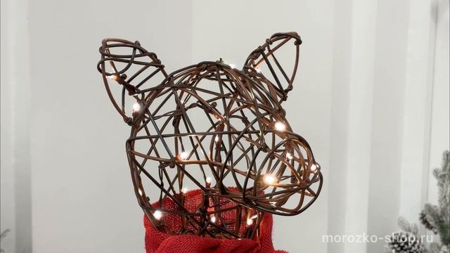 Светящаяся фигура МЕДВЕДЬ РОБ, ротанг, 80 тёплых белых LED-огней, 89 см, 4080238