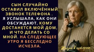 Сын случайно оставил включённый звонок  Я услышала, как они обсуждают, кому достанется мой дом