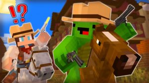 Джей Джей стал ковбоем на Диком Западе?! Майнкрафт Мультик