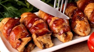 ЭТОТ РЕЦЕПТ ДОЛЖНЫ ЗНАТЬ ВСЕ! Сочная куриная грудка в духовке с грибами и беконом