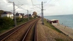 Шепси-Чемитоквадже из кабины машиниста грузового поезда.