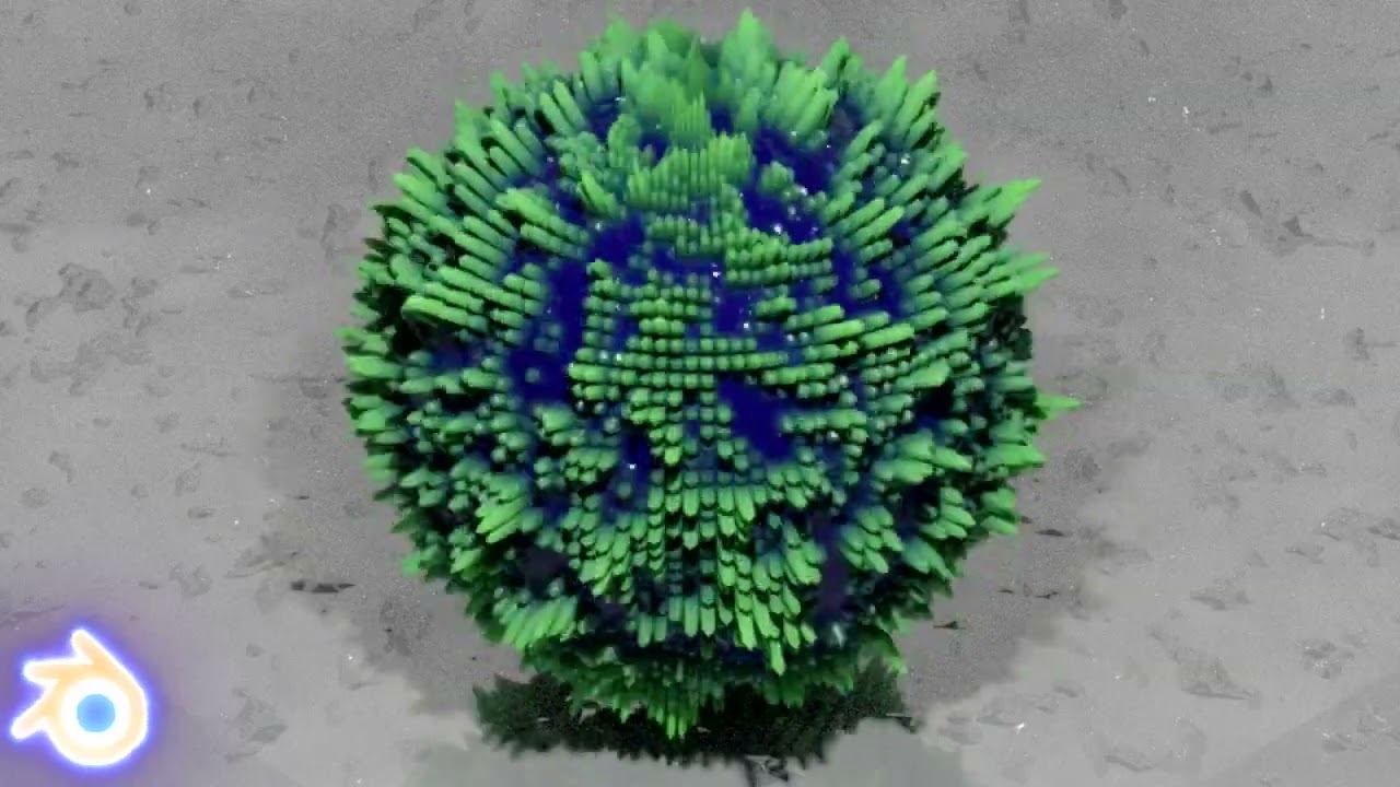 Blender Модель странной шарообразной штуки из geometry nodes смотреть онлайн