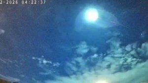 Красивое вхождение метеорита в атмосферу.