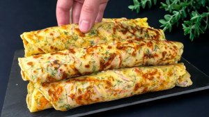 Теперь готовлю только так! Блины с сыром и ветчиной за 5 минут: Самый простой рецепт завтрака