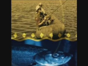 На рыбалке.