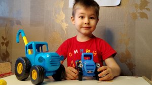 Синий трактор и новый прицеп для картошки