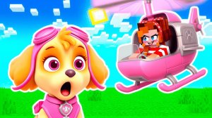 😂 ЗАЧЕМ Я УКРАЛА ВЕРТОЛЕТ У СКАЙ ЩЕНЯЧИЙ ПАТРУЛЬ  в МАЙНКРАФТ PAW PATROL МУЛЬТИК