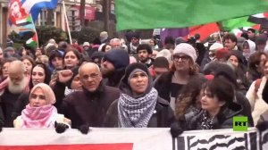 متظاهرون في باريس يطالبون بمزيد من الحكم الذاتي لغزة ويرفضون نموذج "مجلس السلام"