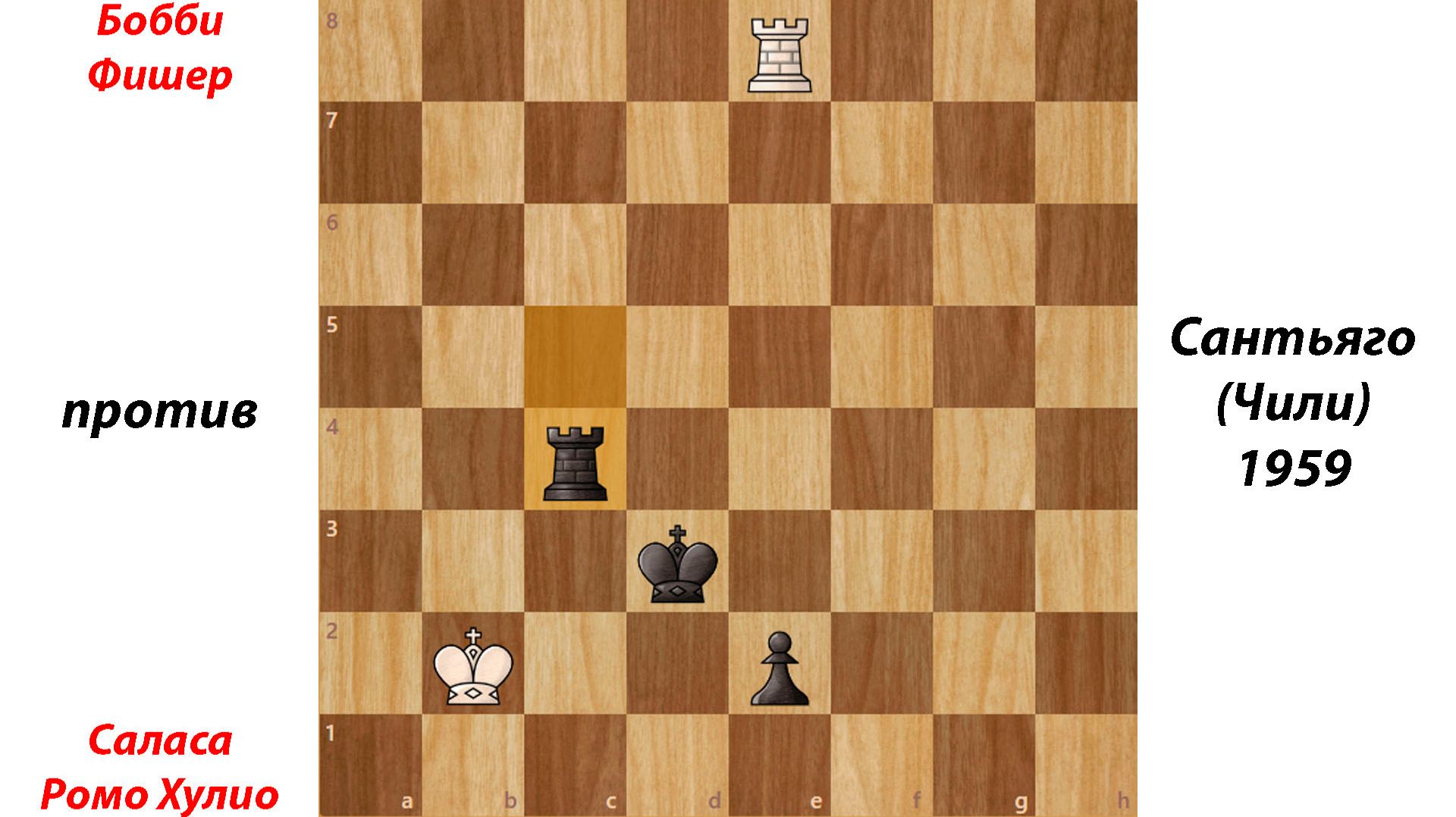 Бобби Фишер против Саласа Ромо Хулио. Сантьяго (Чили), 1959.