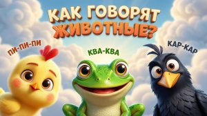 КАК ГОВОРЯТ ЖИВОТНЫЕ - Развивающие мультики для Детей -Звуки кошки и других домашних животных