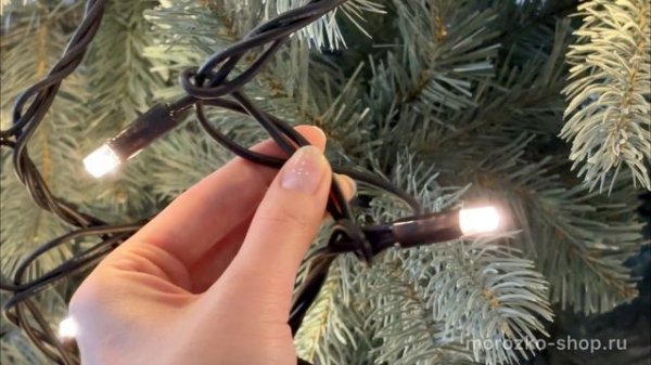 Светодиодная гирлянда нить Profi Rubber 10 м, 100 теплых белых LED ламп, мерцание, 4080203