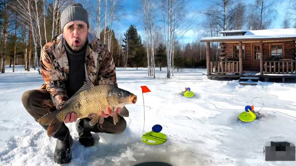 Это просто шок! Зимняя рыбалка на карпа