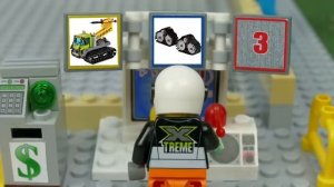 Мультик Строительные машины строят мост из конструктора Lego
