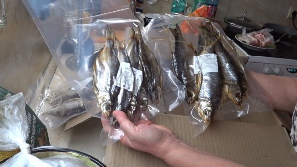 Получила заказ из Астрахани. Распаковка. Готовлю язык. Обследование Бориса.