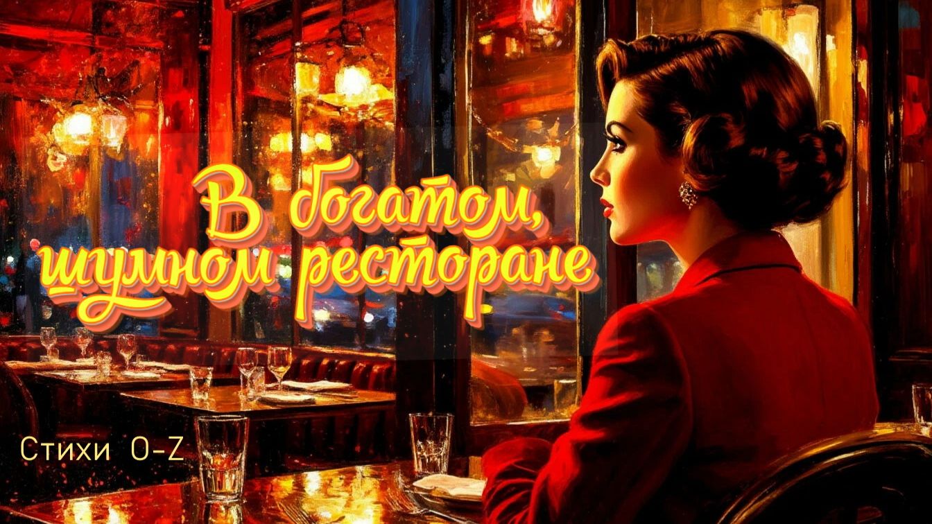 В богатом, шумном ресторане