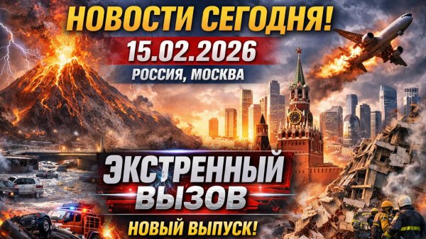 Новости Сегодня 15.02.2026 - Россия, Москва, Экстренный вызов новый выпуск, Катаклизмы, События