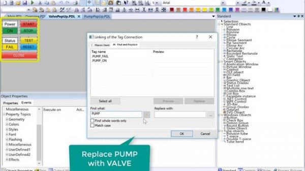 WinCC v8.0 Step By Step 15 - Пример использования префикса с всплывающими окнами