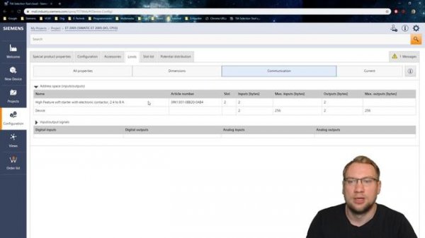 Hegamurl - How to choose the correct distributed IO ⧸ ET200. The TIA selection tool