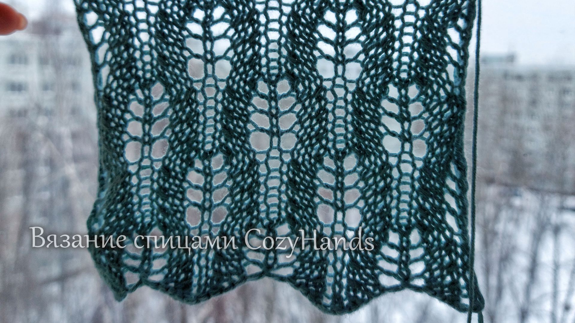 Очень лёгкий эффектный ажурный узор спицами ⭐ Схема смотреть онлайн