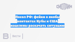 Посол РФ: фейки о якобы контактах Кубы и США нацелены раскачать ситуацию