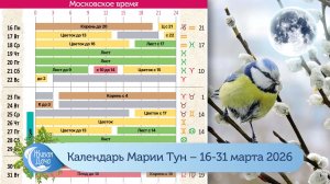 Календарь Марии Тун 2026 – март – с 16 по 31