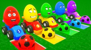 Разноцветные яйца-сюрпризы Узнаем новые цвета и многое другое Детские стишки и песенки