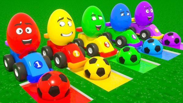 Разноцветные яйца-сюрпризы Узнаем новые цвета и многое другое Детские стишки и песенки