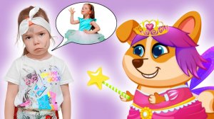 Настя и песик Duddu собираются на вечеринку | Фея помогает Насте золушке