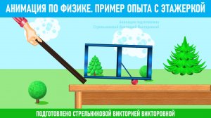 Анимация по физике. Пример опыта с этажеркой