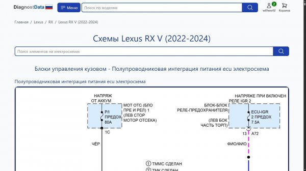 Схемы Lexus RX V (2022-2026)