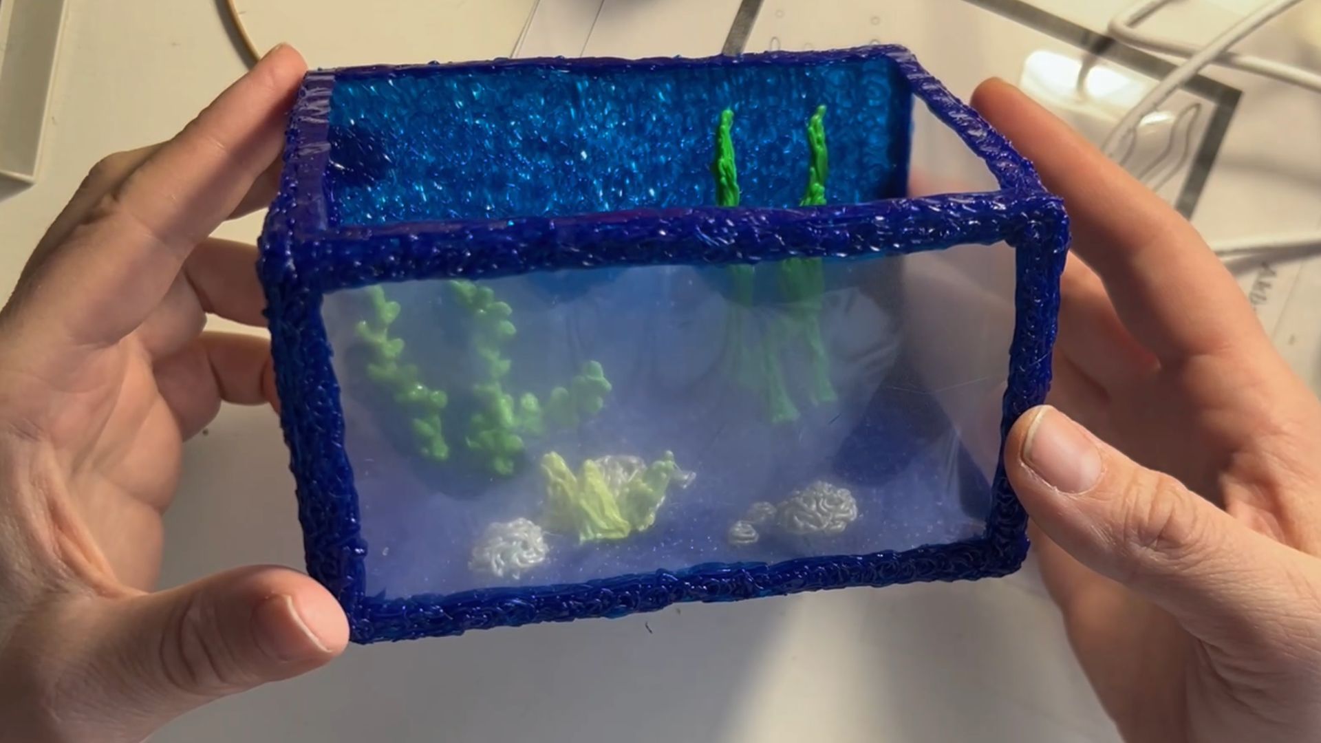 Рисуем 3D ручкой. Трафарет "Аквариум" смотреть онлайн