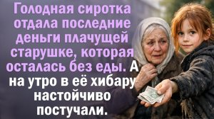 Голодная сиротка отдала последние деньги плачущей старушке, оставшись без еды. А на утро в её хибару