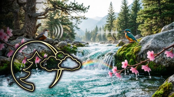 ШУМ ГОРНОЙ РЕКИ 24/7 | Звуки природы: Журчание воды, пение птиц, Для сна и медитации, FOR SLEEP