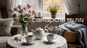 С сахаром или без? отвечаю на вопрос под вязание и чай 🌸